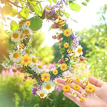 Amazon.com: CCOZN 80 Pieces Tiny Resin Bees Daisy Flowers